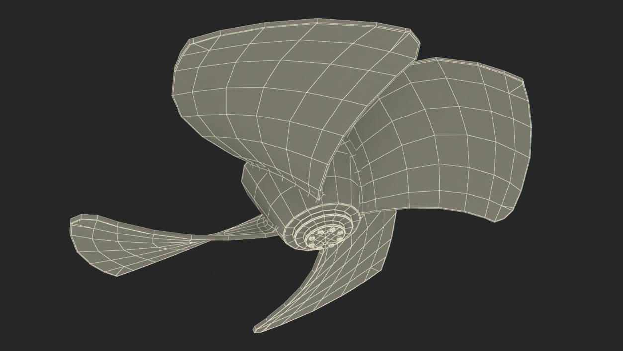 3D Rudder Propeller 2 model