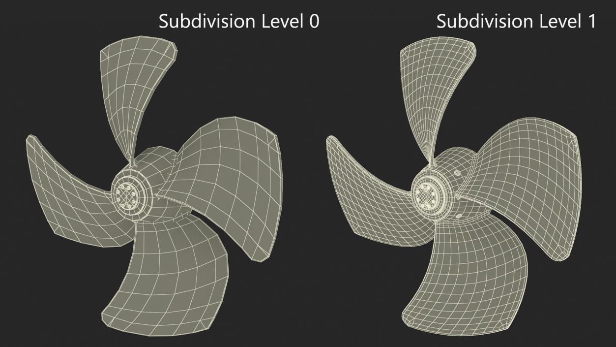 3D Rudder Propeller 2 model