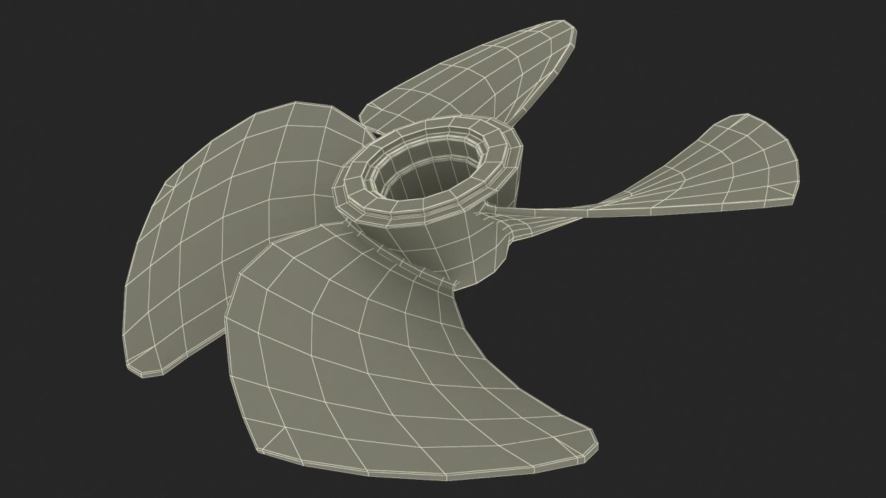 3D Rudder Propeller 2 model