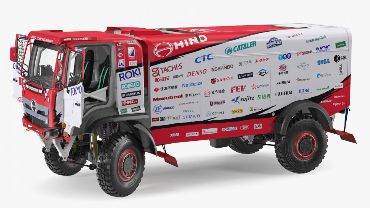 Hino Dakar Truck Rigged for Cinema 4D 3D