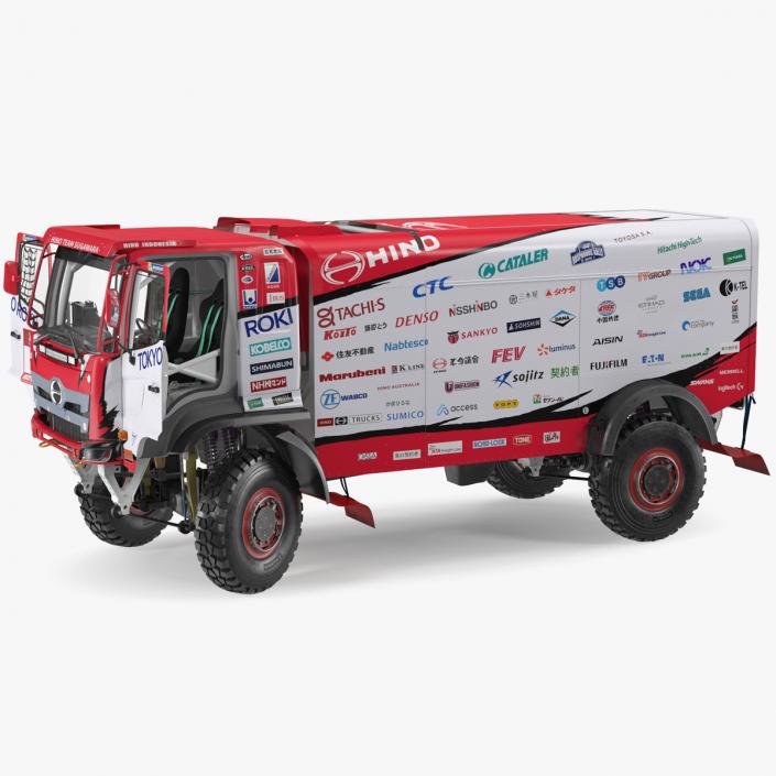 Hino Dakar Truck Rigged for Cinema 4D 3D