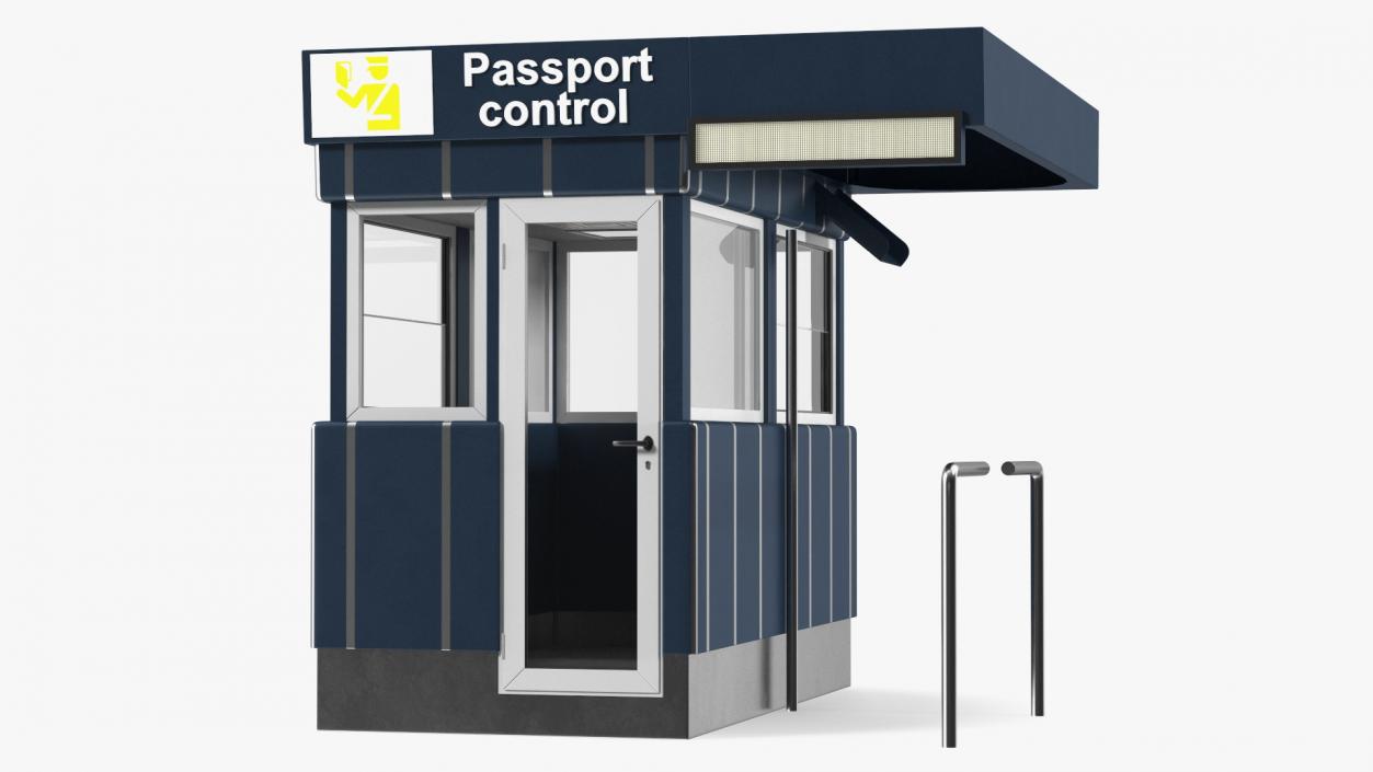 3D Passport Control Blue