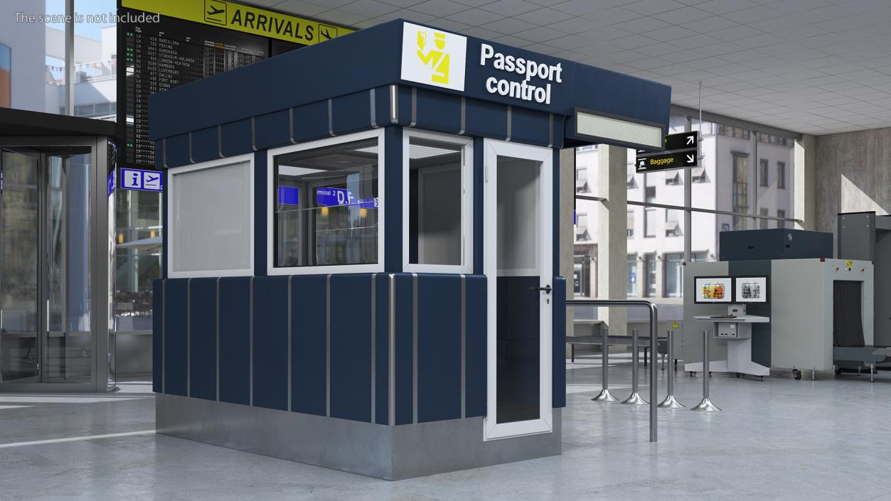 3D Passport Control Blue