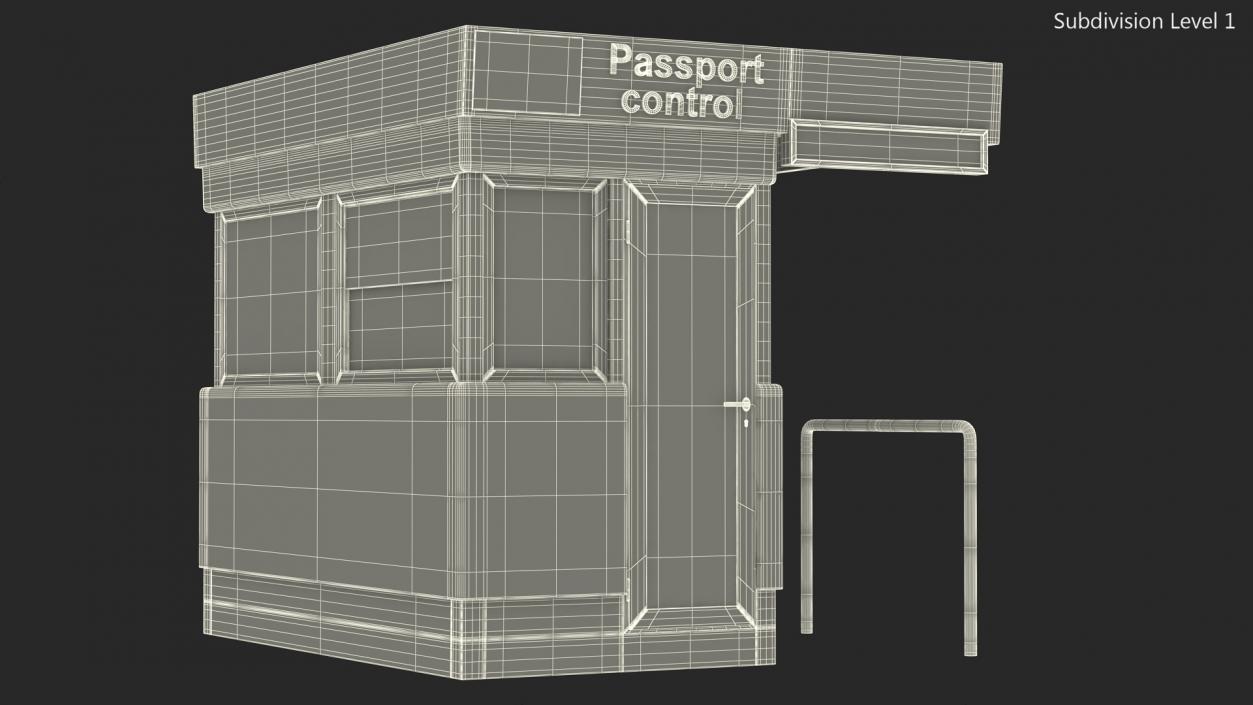 3D Passport Control Blue