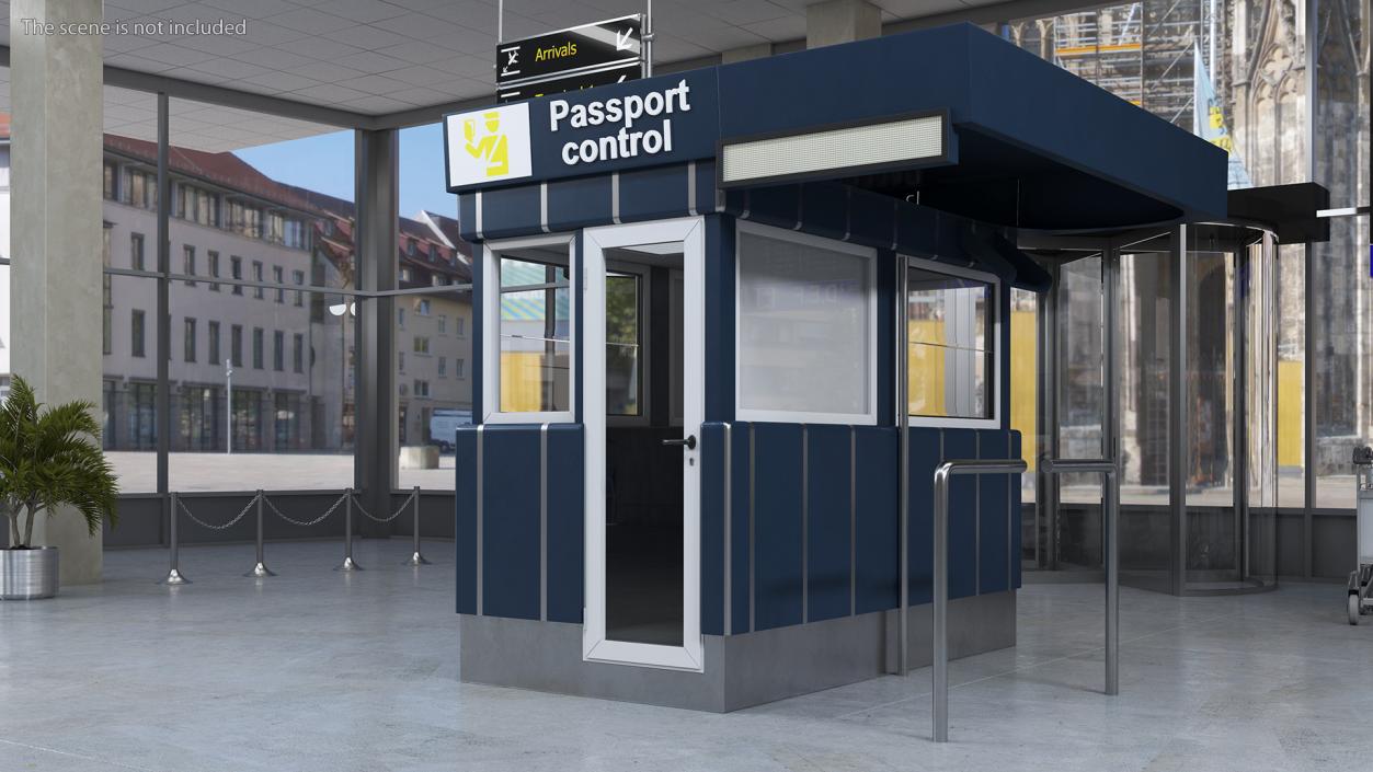 3D Passport Control Blue