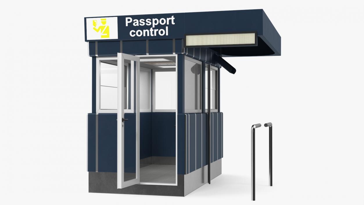 3D Passport Control Blue