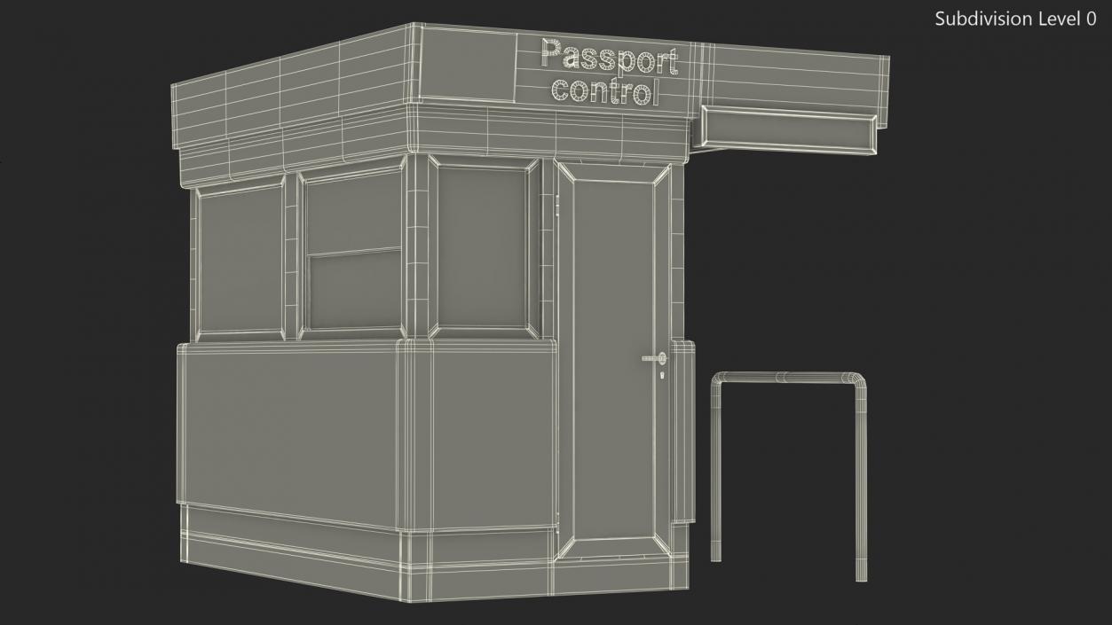 3D Passport Control Blue