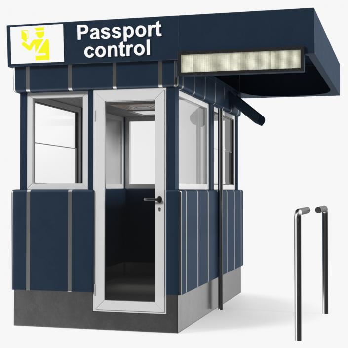 3D Passport Control Blue