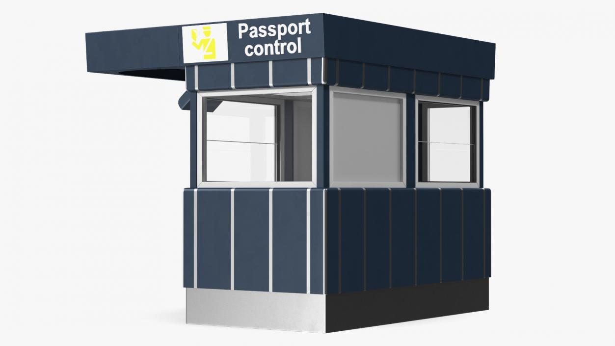 3D Passport Control Blue