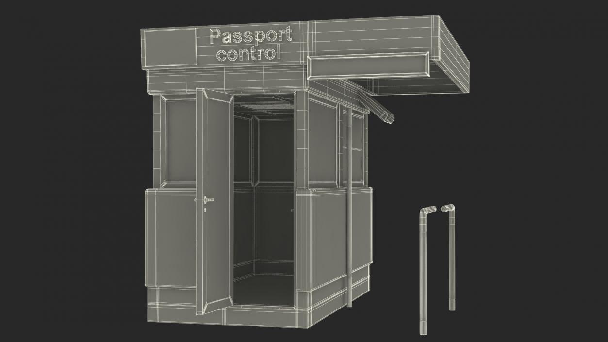 3D Passport Control Blue