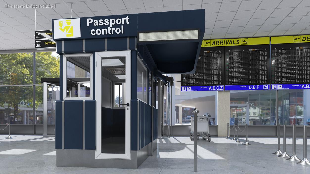 3D Passport Control Blue