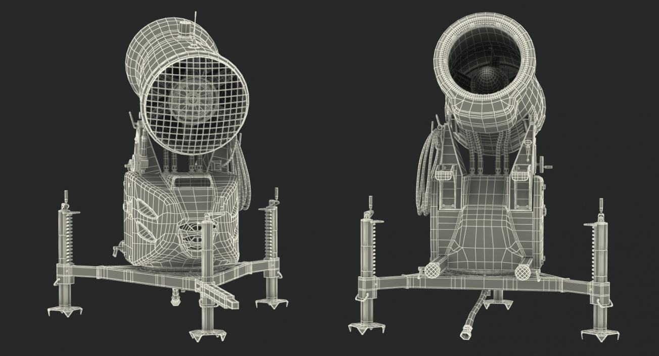 3D Snow Gun Generic Rigged model