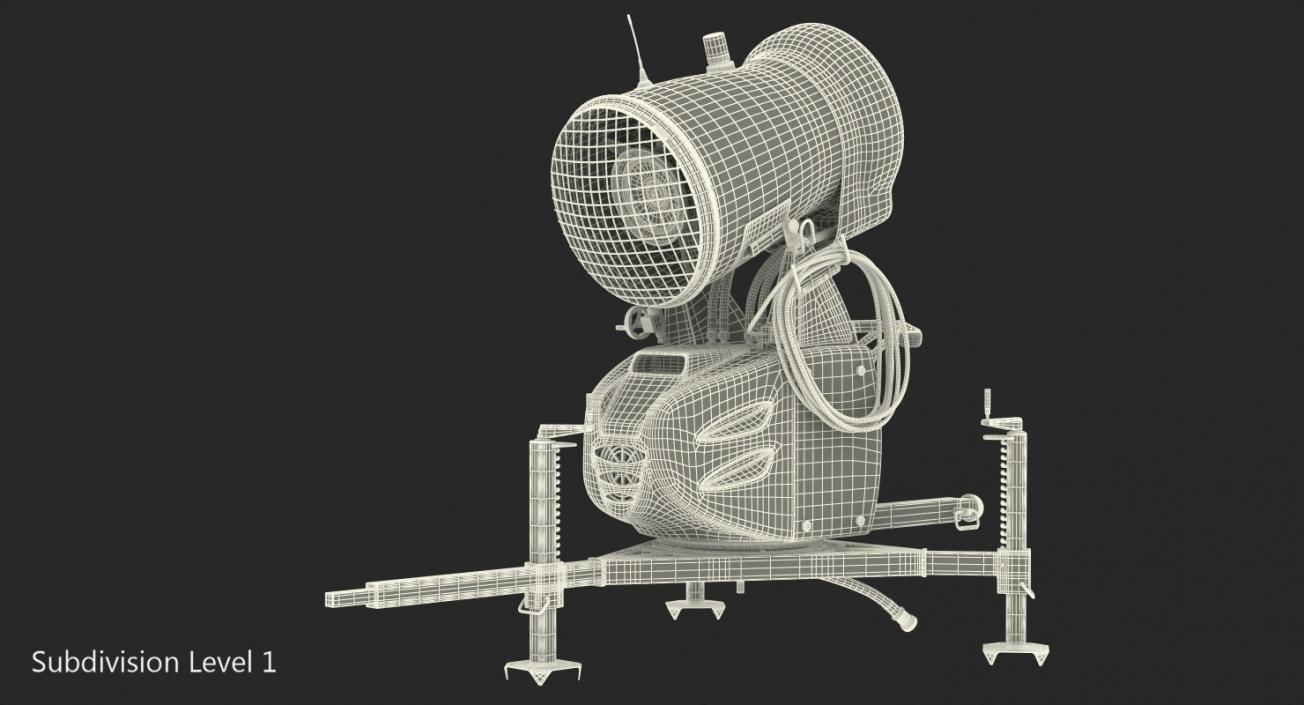 3D Snow Gun Generic Rigged model