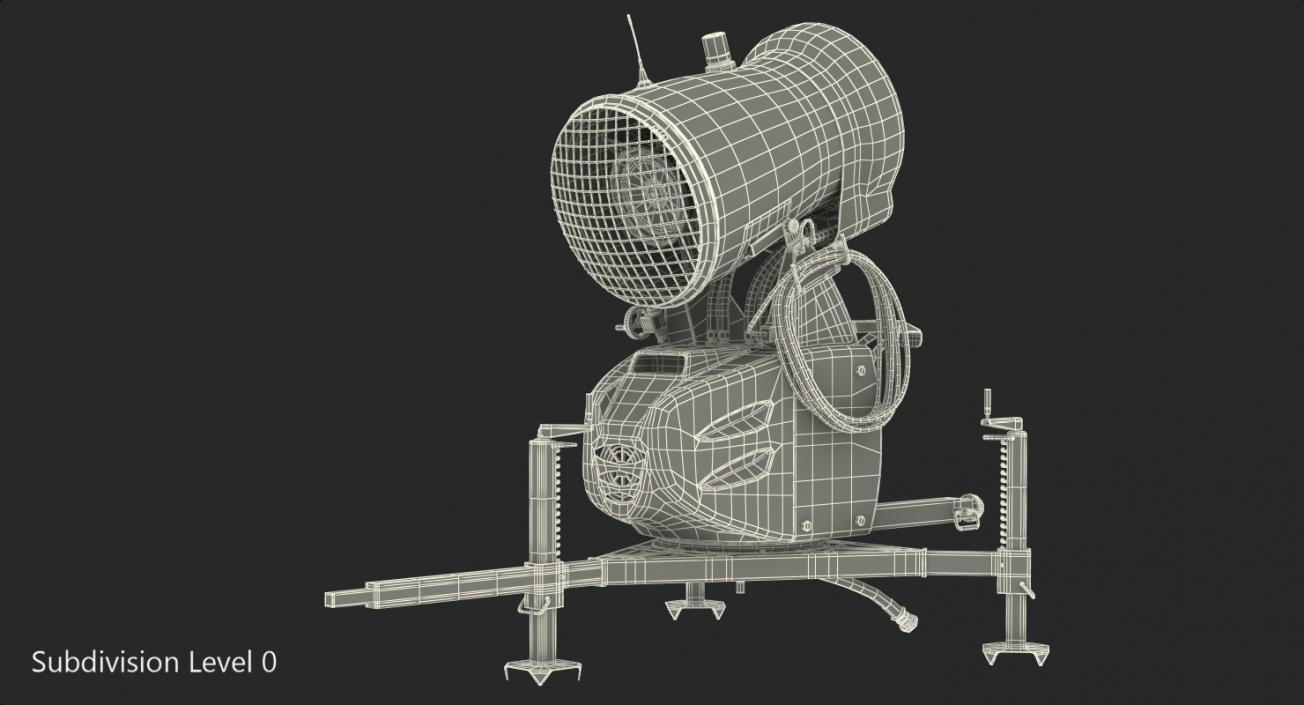 3D Snow Gun Generic Rigged model