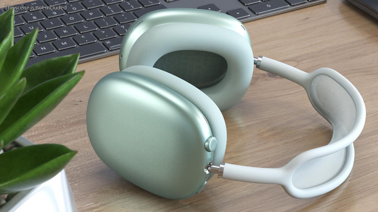 3D AirPods Max Headphones Green model