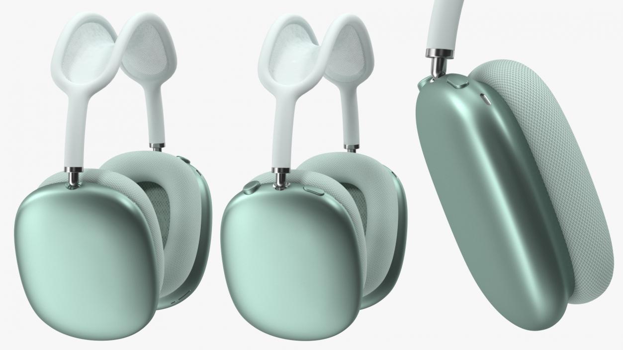 3D AirPods Max Headphones Green model