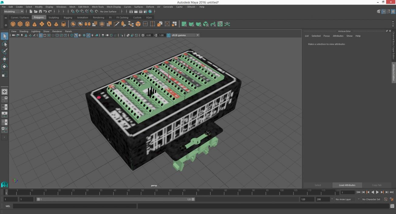 3D model Mega Screw Terminal Block