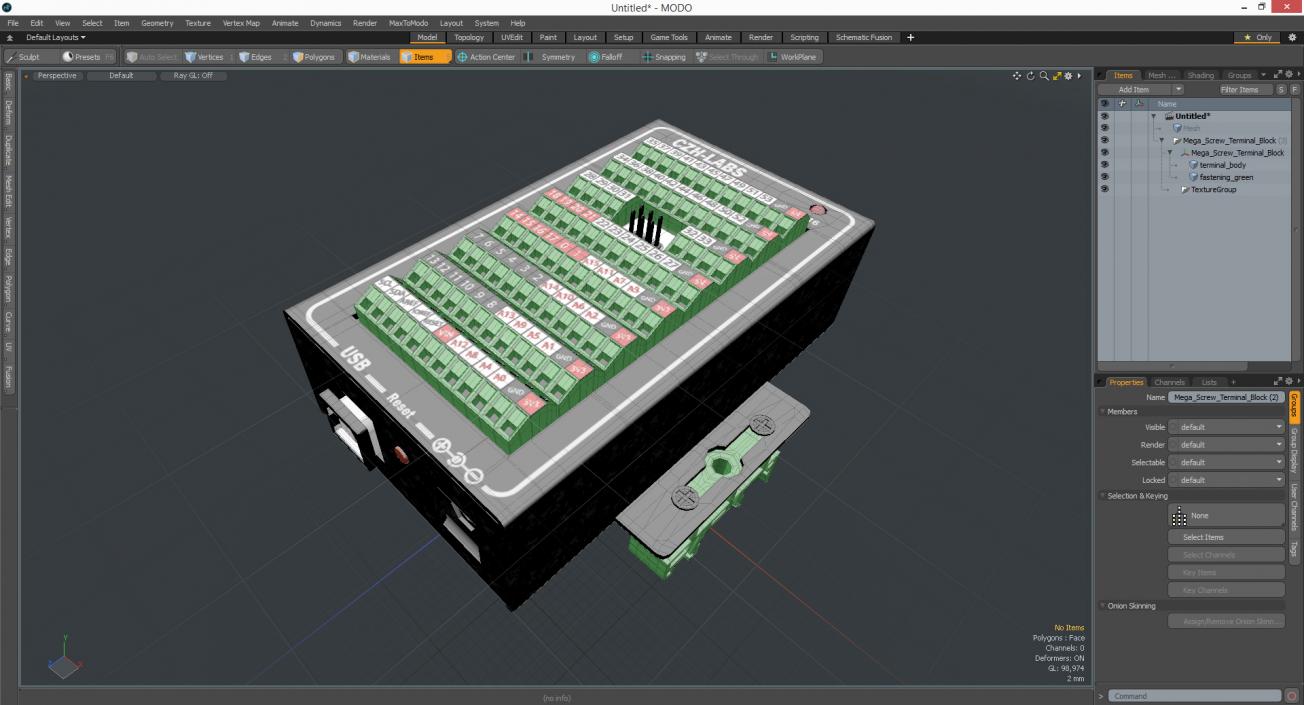 3D model Mega Screw Terminal Block