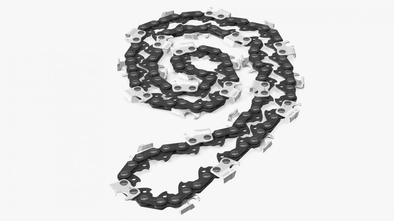 3D Curled Black Chain for Chainsaw