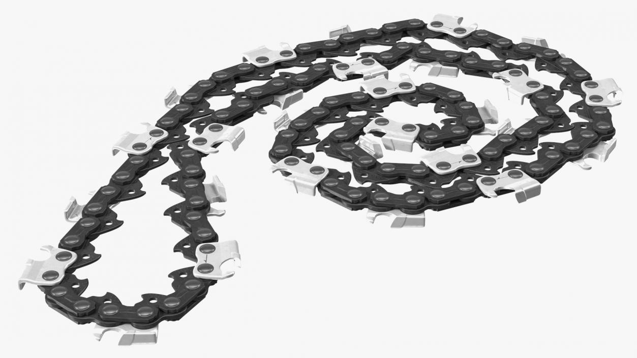 3D Curled Black Chain for Chainsaw