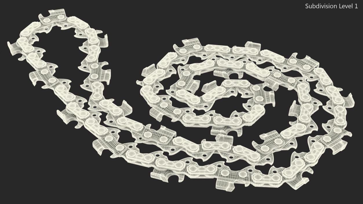 3D Curled Black Chain for Chainsaw