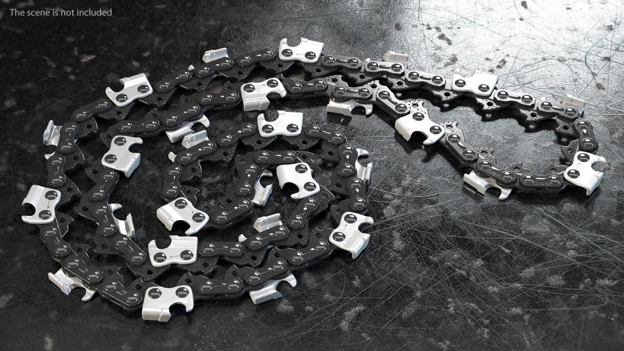 3D Curled Black Chain for Chainsaw