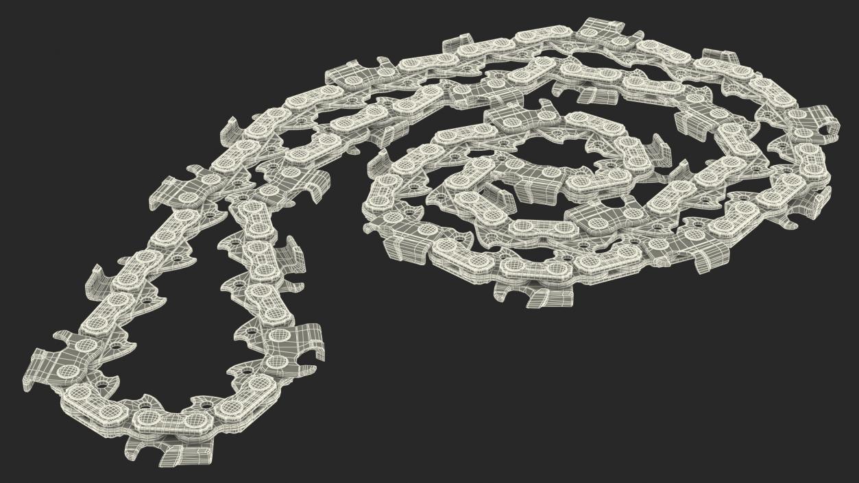 3D Curled Black Chain for Chainsaw