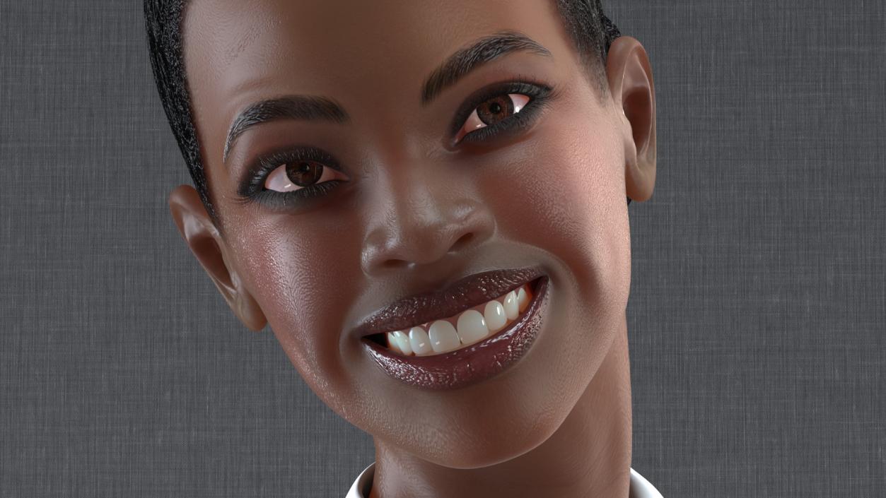 3D model Dark Skin Business Style Woman