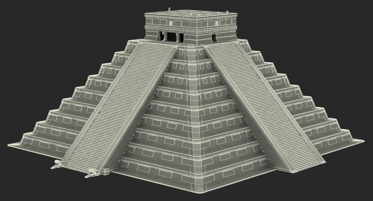 3D Ancient Mayan Pyramid