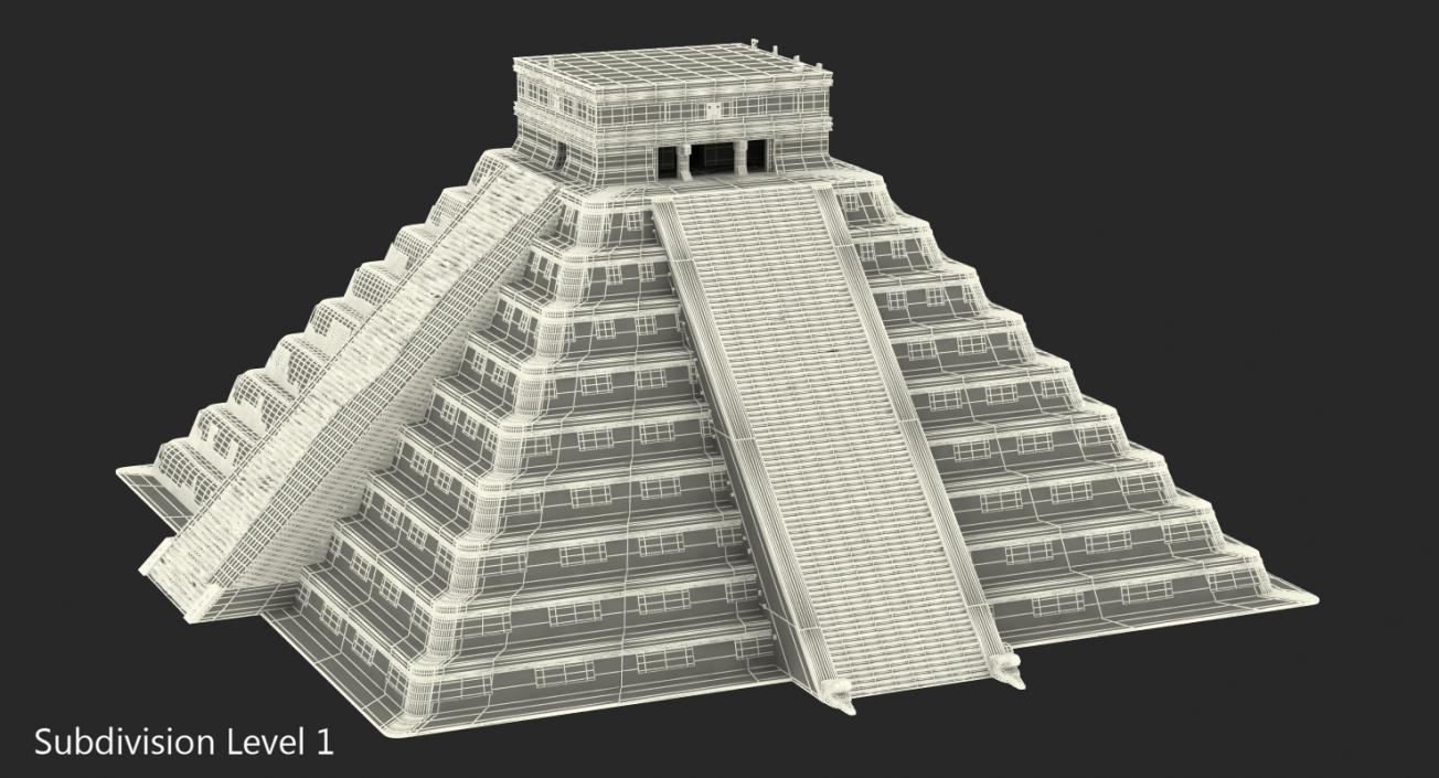 3D Ancient Mayan Pyramid