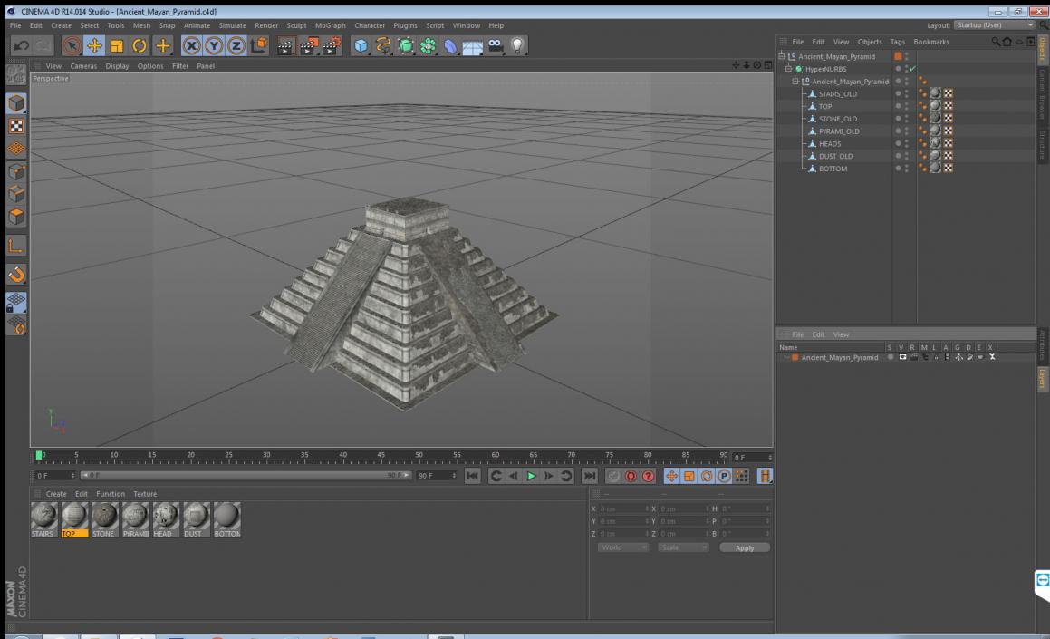 3D Ancient Mayan Pyramid