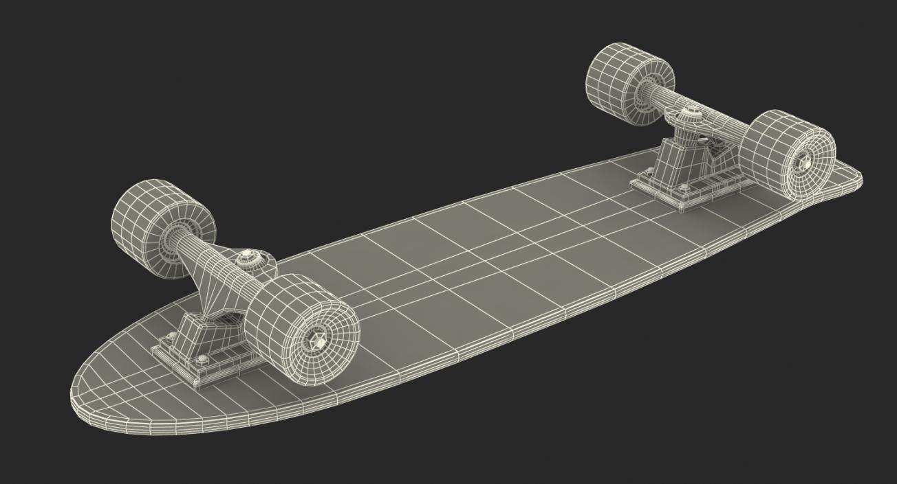 Kicktail Skateboard 3D model