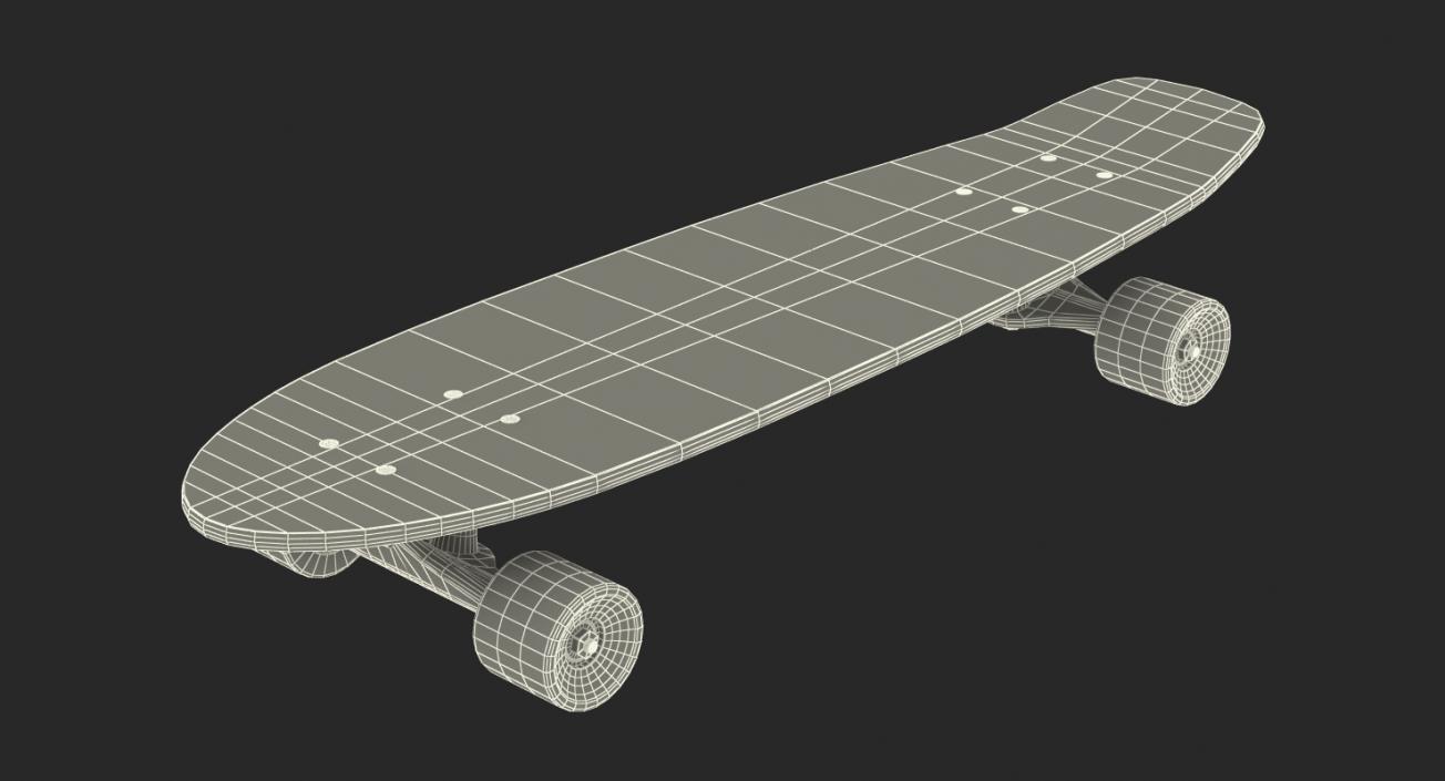 Kicktail Skateboard 3D model