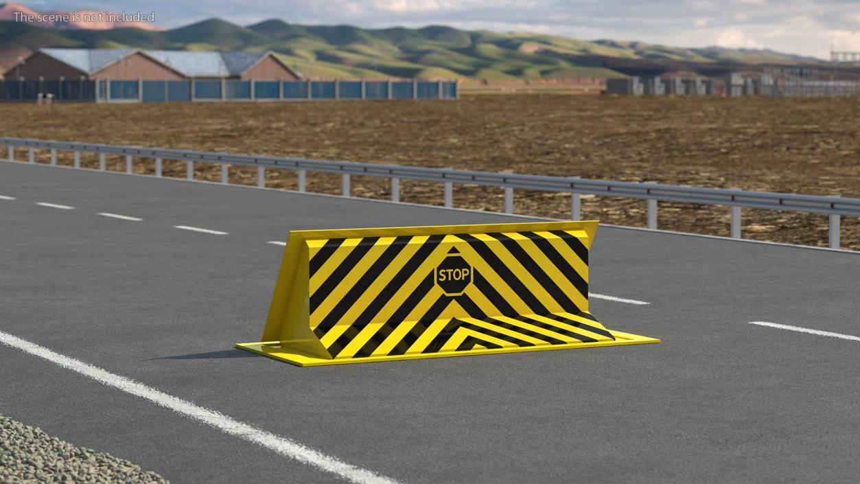 Hydraulic Road Blocker 3D