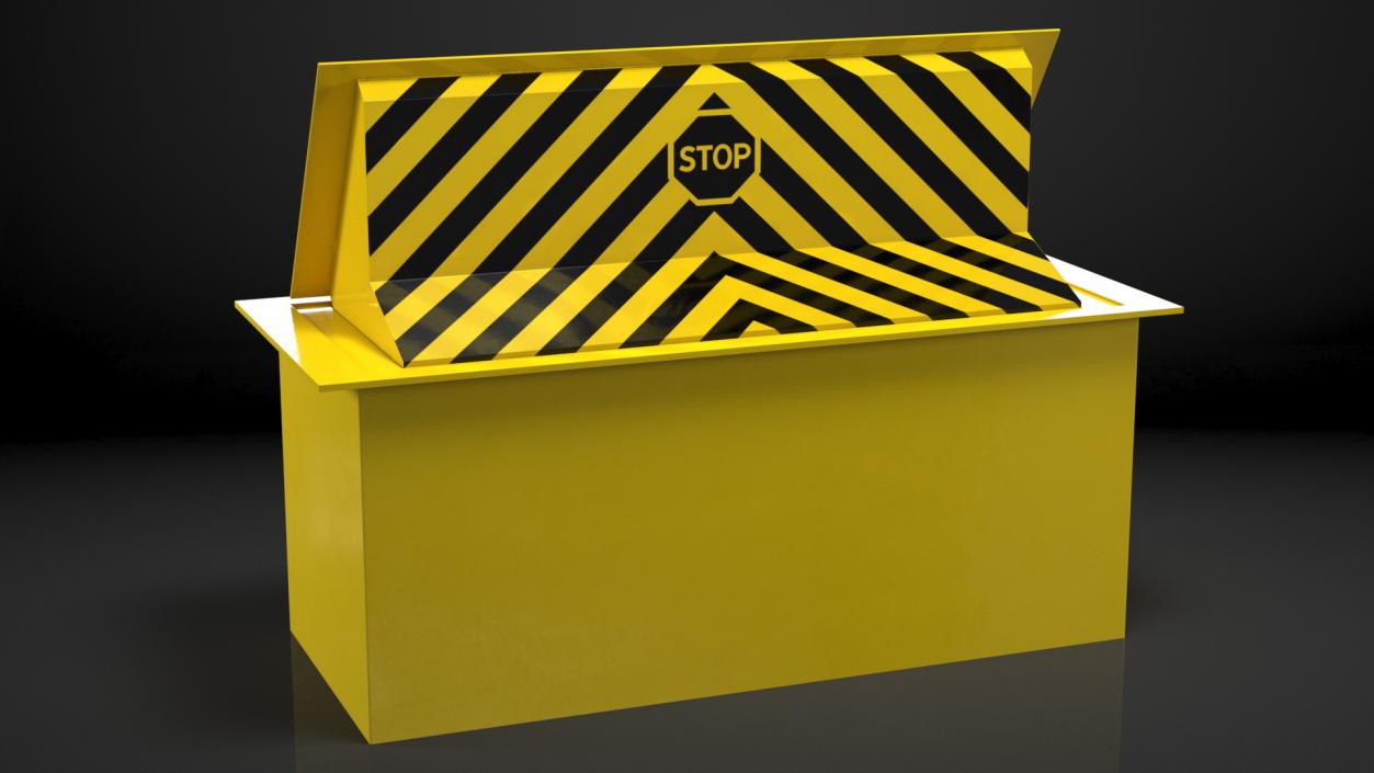 Hydraulic Road Blocker 3D