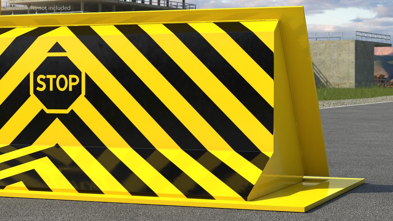 Hydraulic Road Blocker 3D