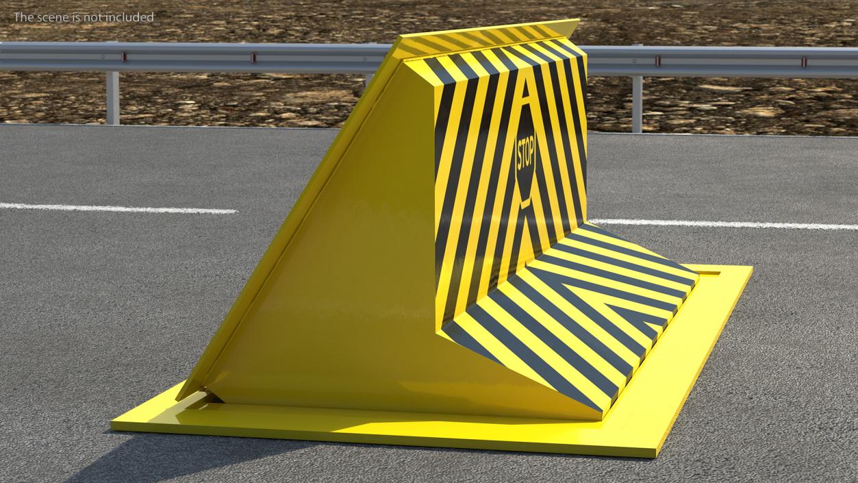 Hydraulic Road Blocker 3D