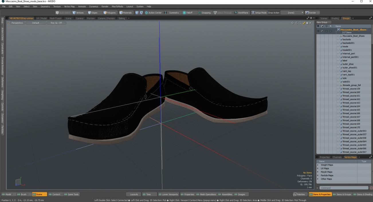 3D model Moccasins Boat Shoes