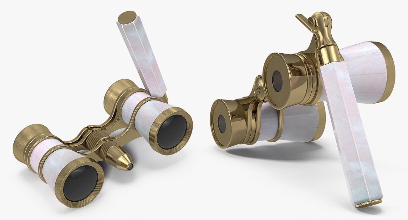 Classic Pearl Opera Glasses 3D