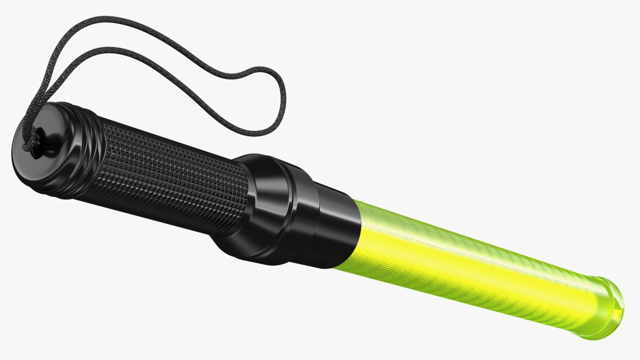 3D LED Traffic Control Baton Green switched On model