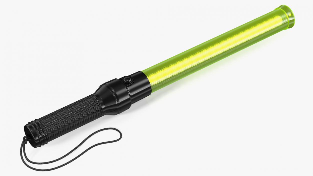 3D LED Traffic Control Baton Green switched On model