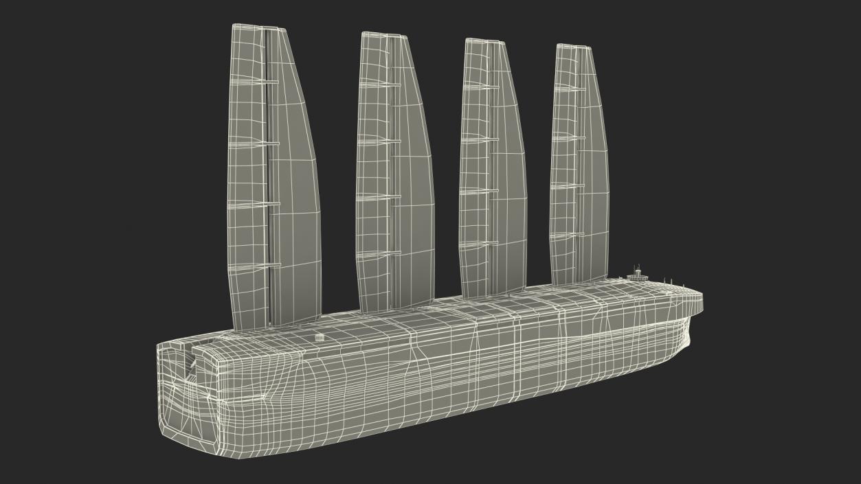 3D Futuristic Ship Sail Powered model