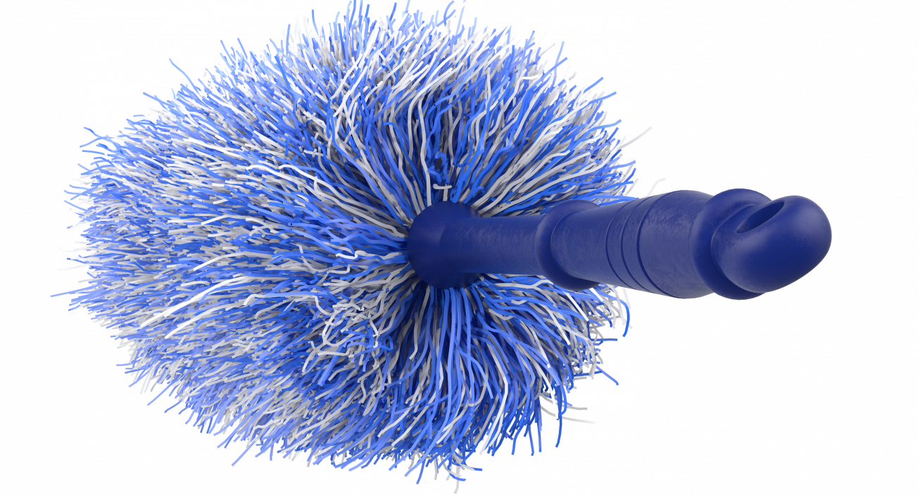 3D Feather Duster Blue Fur model