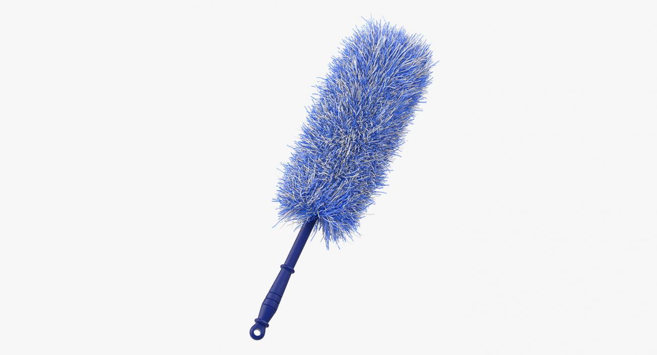 3D Feather Duster Blue Fur model