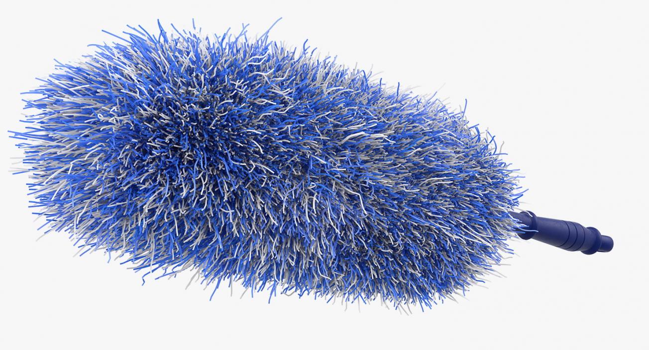 3D Feather Duster Blue Fur model