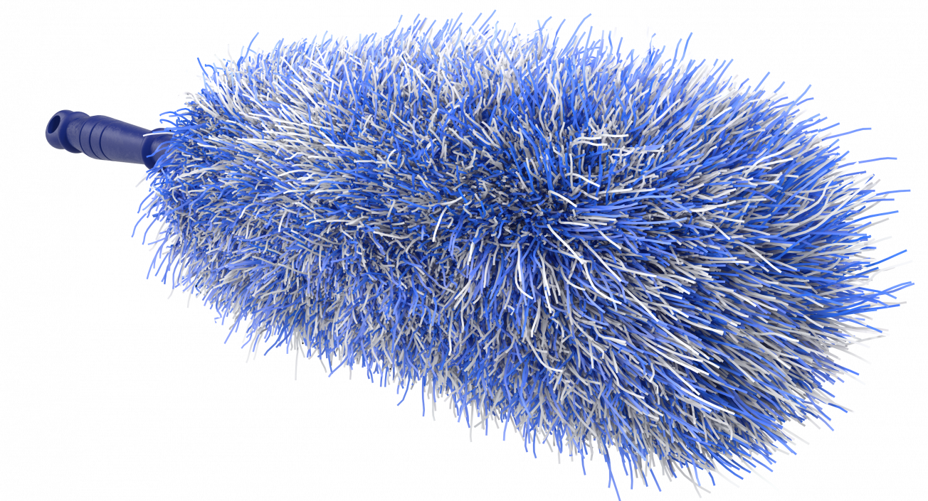 3D Feather Duster Blue Fur model