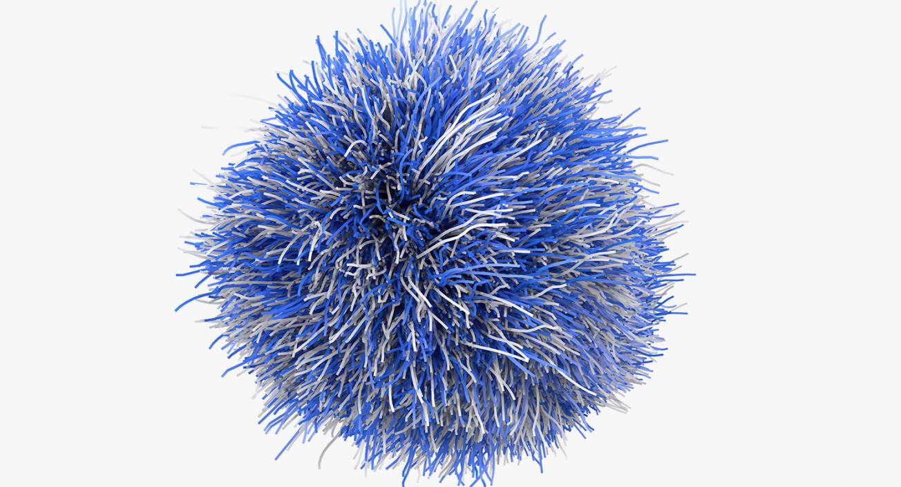 3D Feather Duster Blue Fur model