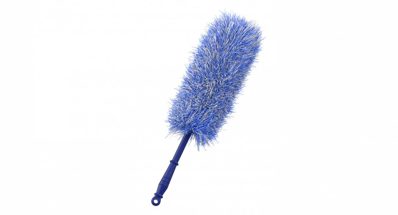 3D Feather Duster Blue Fur model