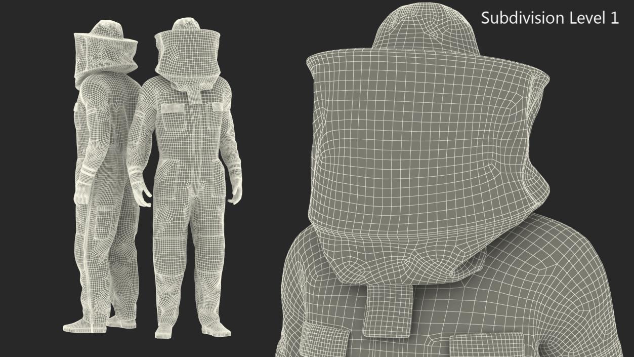 Female Professional Beekeeper 3D model