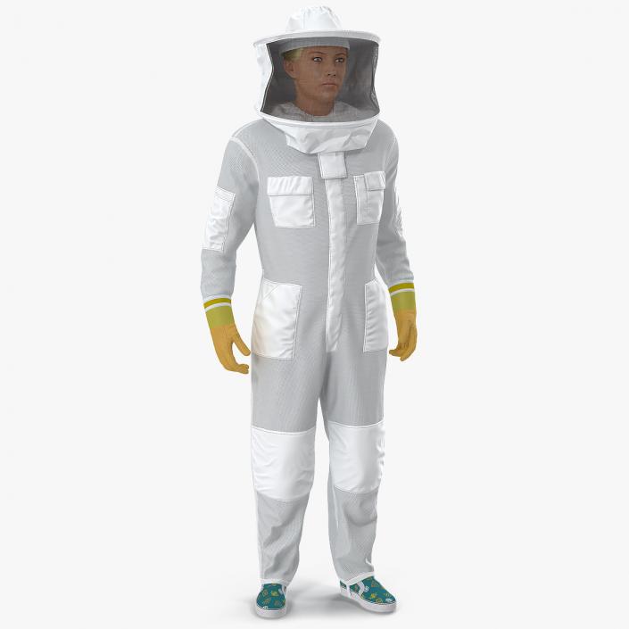 Female Professional Beekeeper 3D model